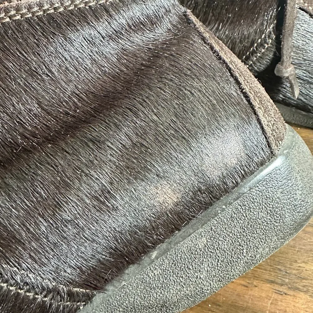 TECNICA Apres‎ Ski Brown Cow Hair booties Woman's 38 Outdoor Hiking